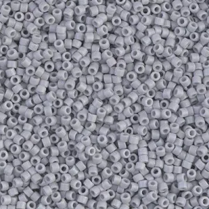 DB 1598, Ghost Gray Opaque-AB-Matte - Miyuki Delica Beads - Size 11 - 5 grams - Japanese Cylinder Seed Bead - Wholesale & Retail