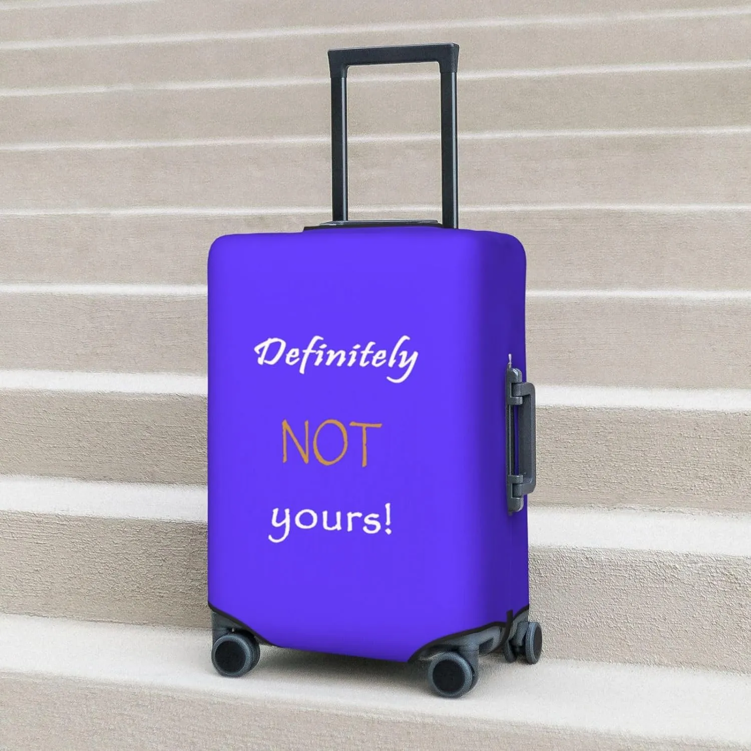 Definitely Not Yours Travel Luggage Cover Fits 18-32 Inch Luggage, Elastic Suitcase Cover Protector with Concealed Zipper for Wheeled Suitcase Travel Accessories