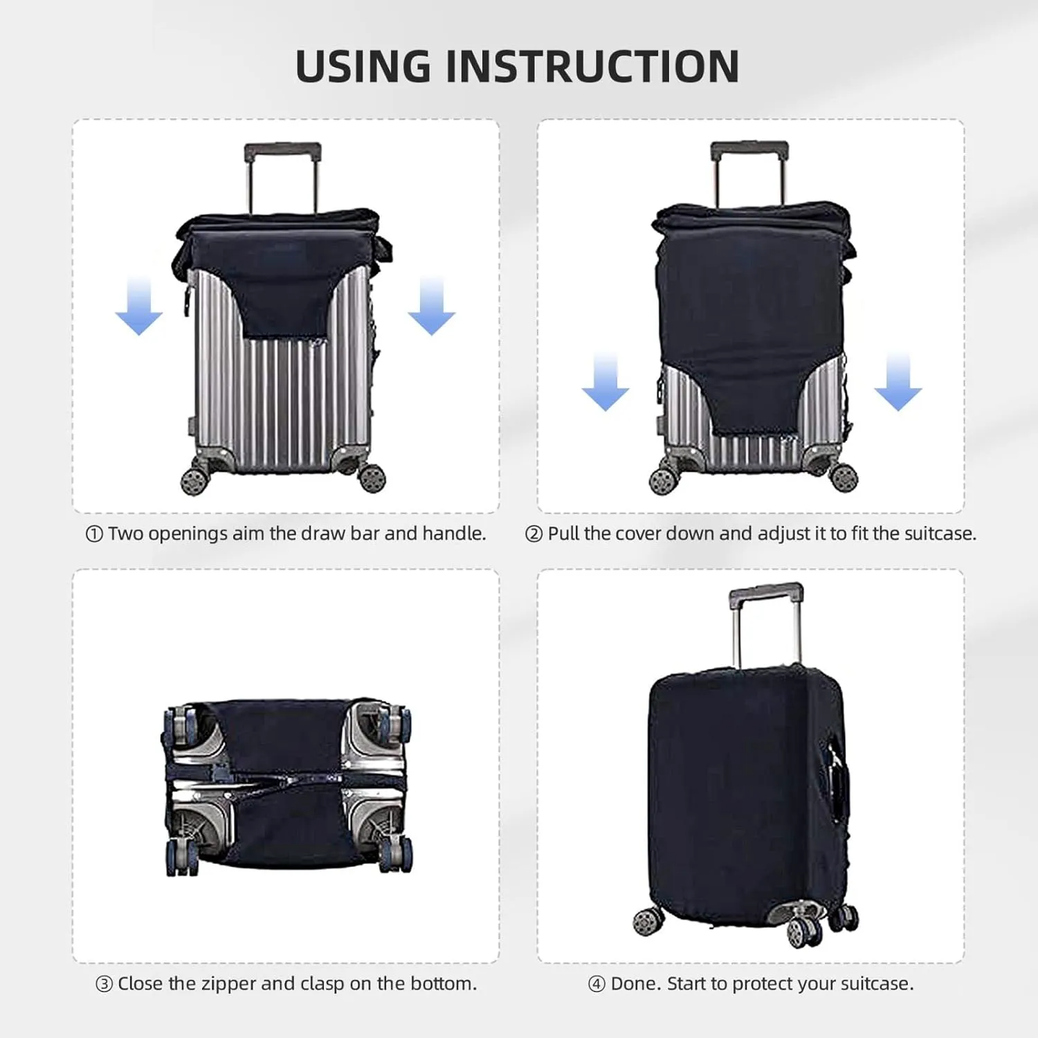 Definitely Not Yours Travel Luggage Cover Fits 18-32 Inch Luggage, Elastic Suitcase Cover Protector with Concealed Zipper for Wheeled Suitcase Travel Accessories