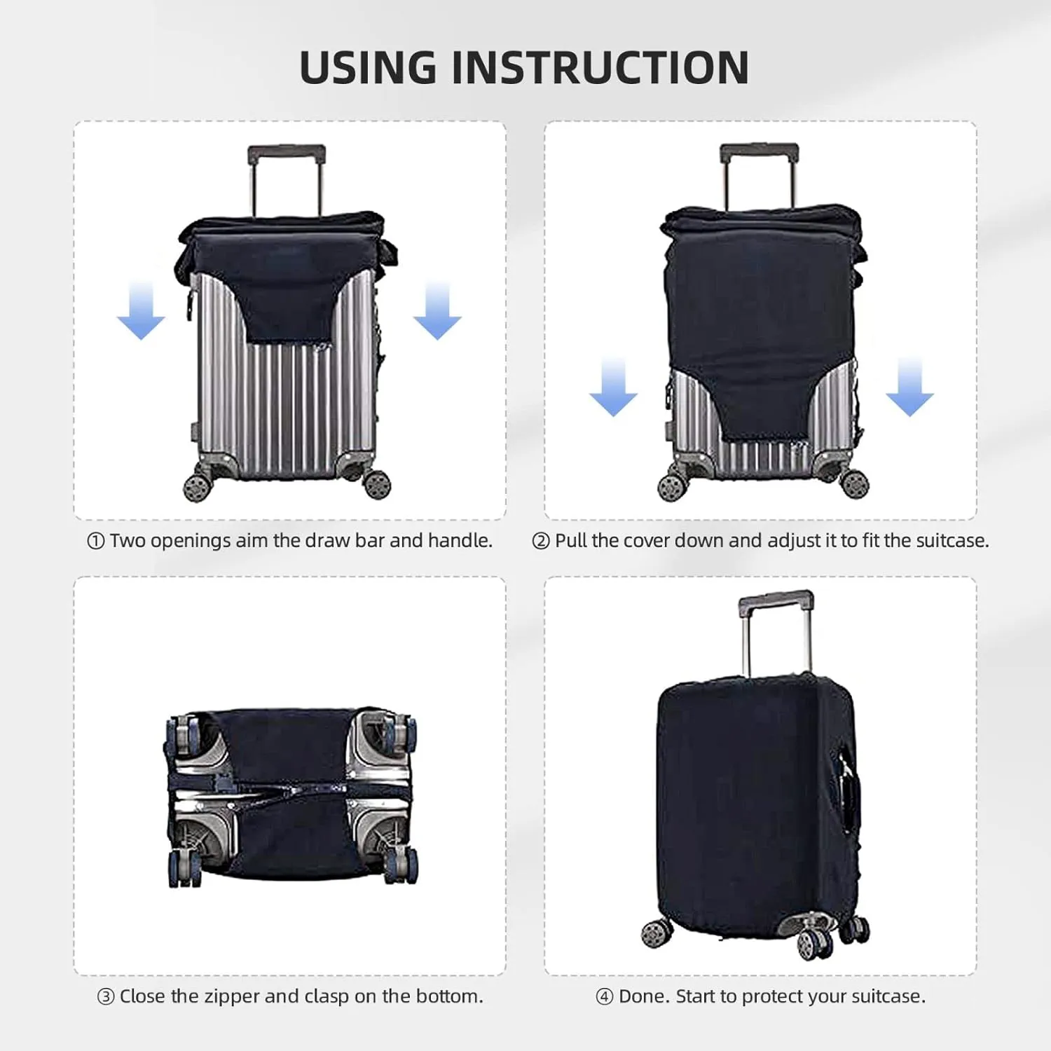 Definitely Not Yours Travel Luggage Cover Fits 18-32 Inch Luggage, Elastic Suitcase Cover Protector with Concealed Zipper for Wheeled Suitcase Tsa Approved