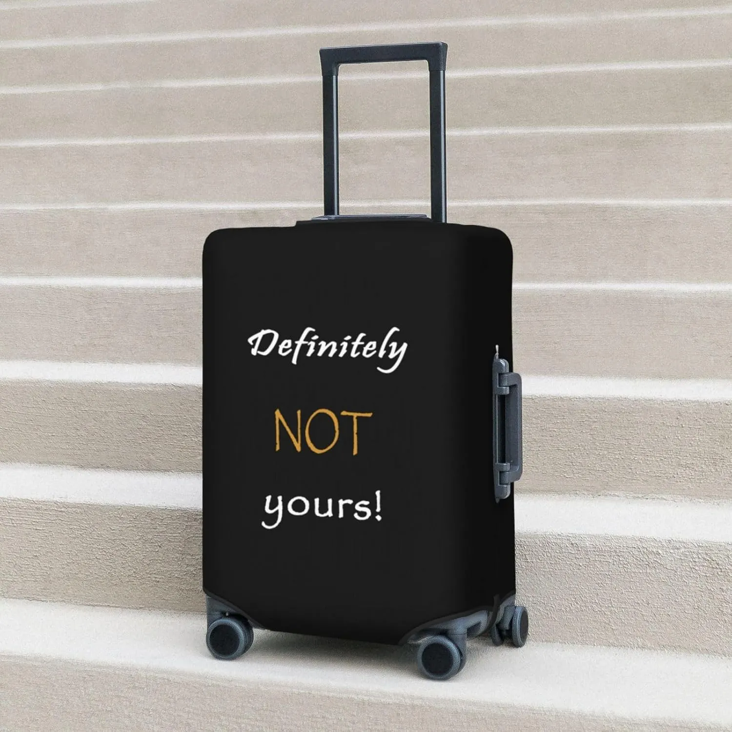 Definitely Not Yours Travel Luggage Cover Fits 18-32 Inch Luggage, Elastic Suitcase Cover Protector with Concealed Zipper for Wheeled Suitcase Tsa Approved