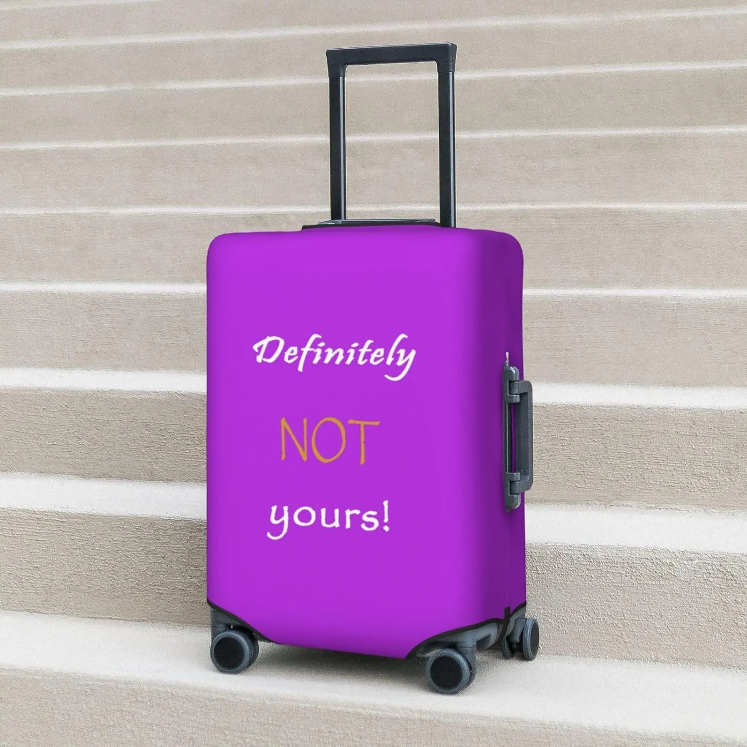 Definitely Not Yours Travel Luggage Cover Fits 18-32 Inch Luggage, Elastic Suitcase Cover Protector with Concealed Zipper for Wheeled Suitcase Tsa Approved