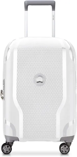 DELSEY PARIS Clavel Hardside Expandable Luggage with Spinner Wheels, White, Carry-On 19 Inch