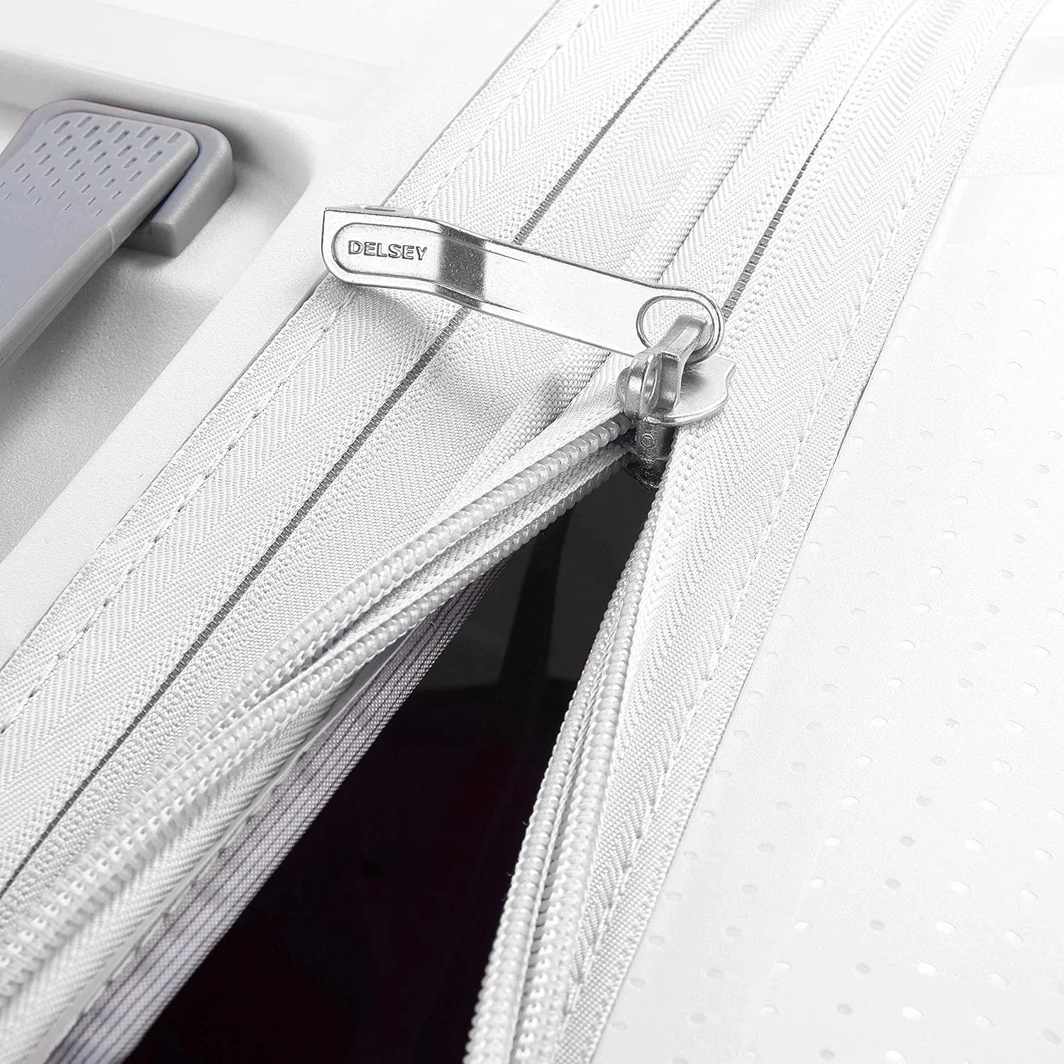 DELSEY PARIS Clavel Hardside Expandable Luggage with Spinner Wheels, White, Carry-On 19 Inch