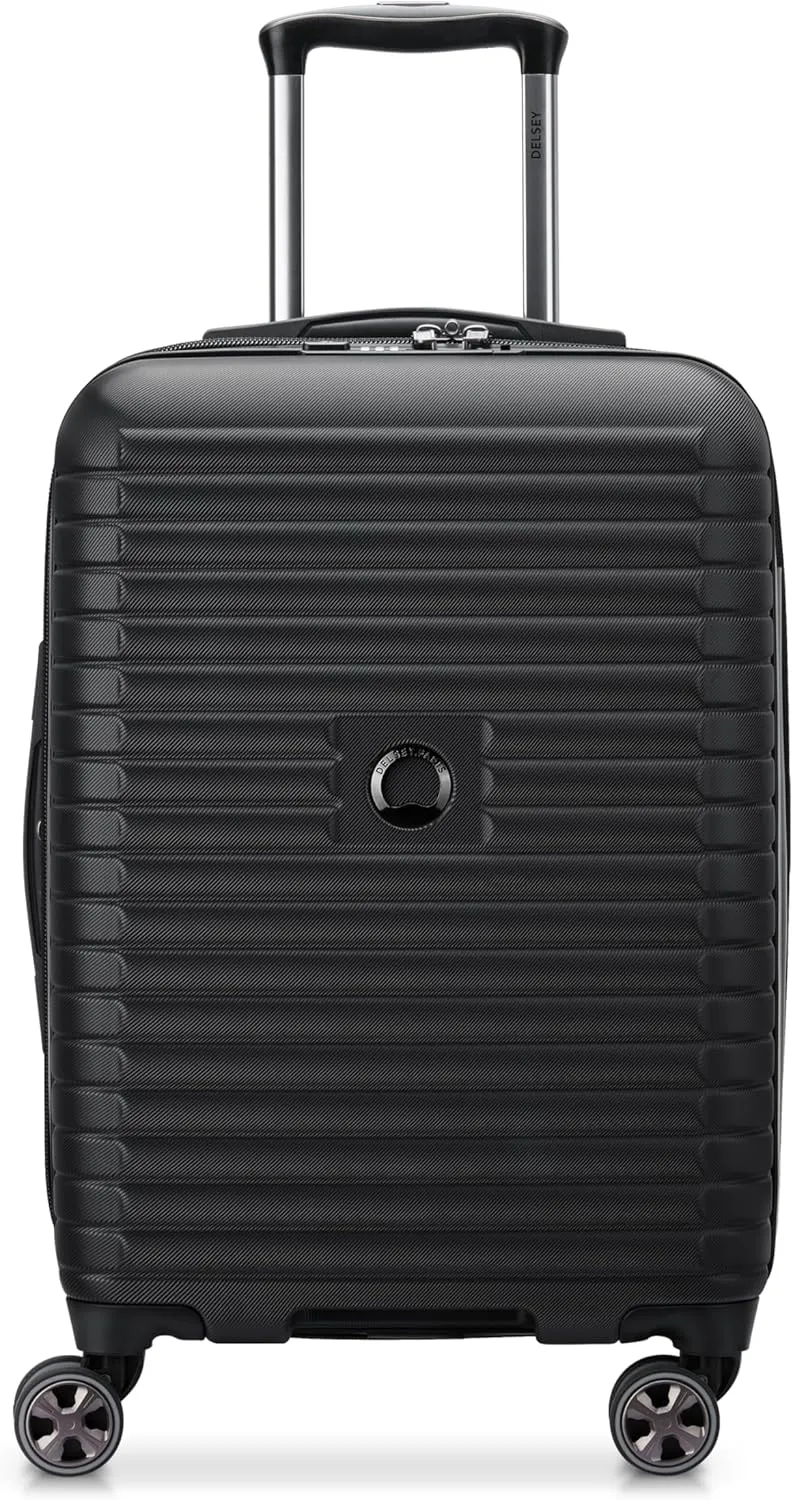 DELSEY PARIS Cruise 3.0 Hardside Expandable Luggage with Spinner Wheels, Black, Carry on 21 Inch