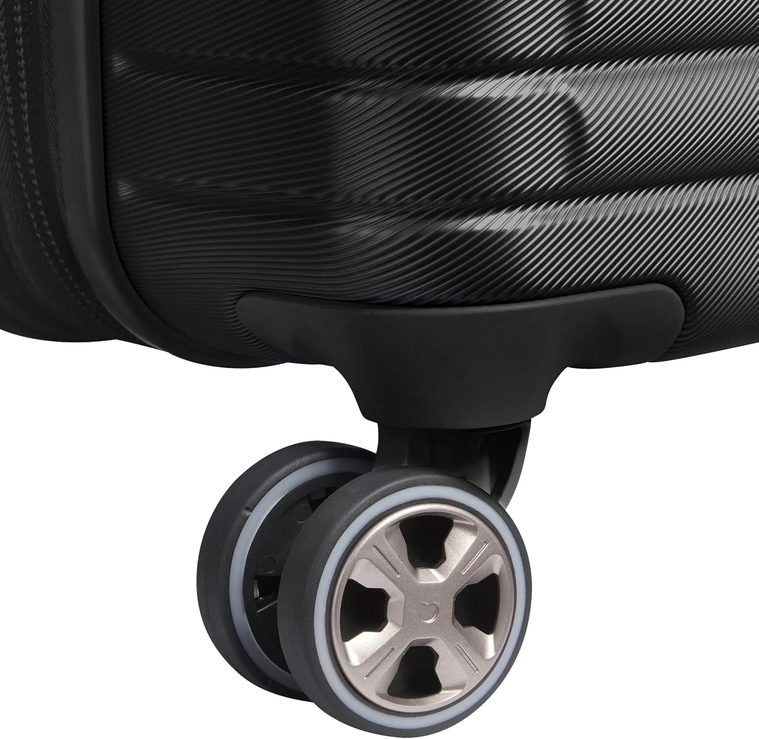 DELSEY PARIS Cruise 3.0 Hardside Expandable Luggage with Spinner Wheels, Black, Checked-Medium 24 Inch