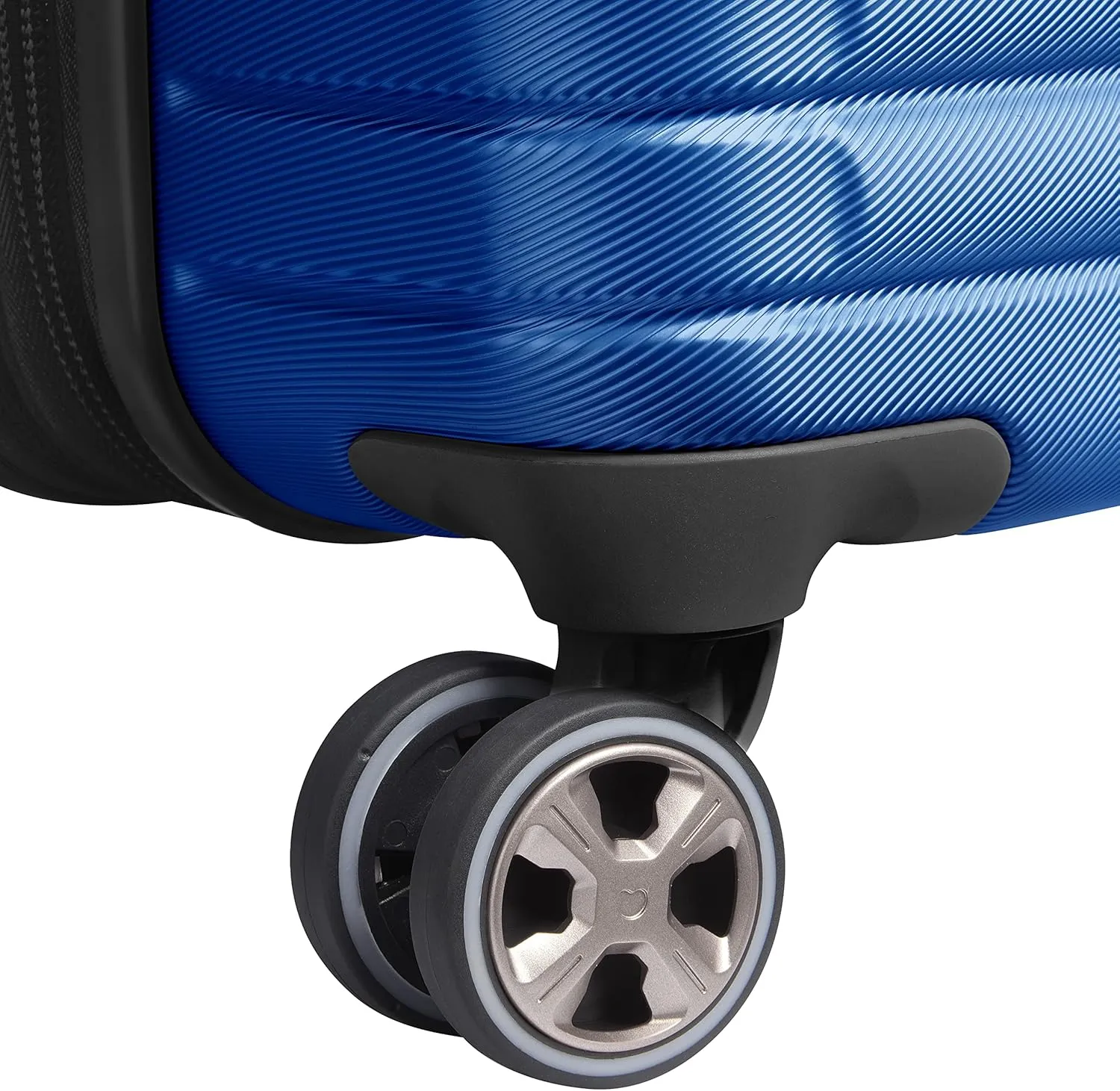 DELSEY PARIS Cruise 3.0 Hardside Expandable Luggage with Spinner Wheels, Blue, Checked-Medium 24 Inch