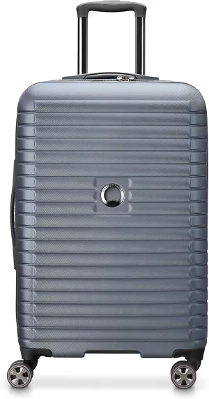 DELSEY PARIS Cruise 3.0 Hardside Expandable Luggage with Spinner Wheels, Graphite, Checked-Medium 24 Inch