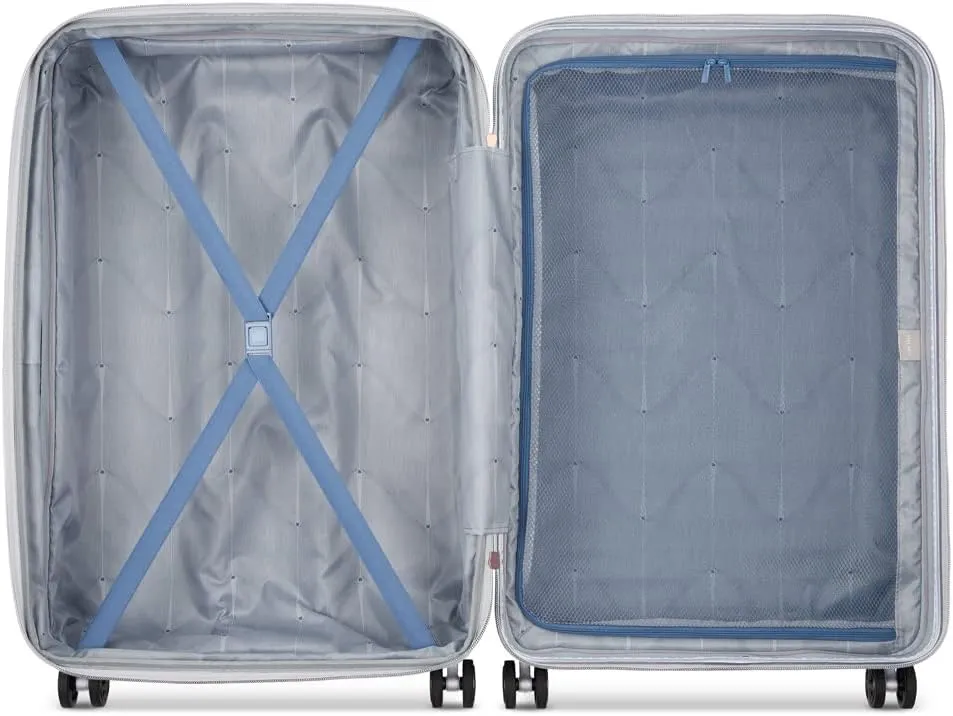 DELSEY PARIS Cruise 3.0 Hardside Expandable Luggage with Spinner Wheels, Platinum, Checked-Large 28 Inch