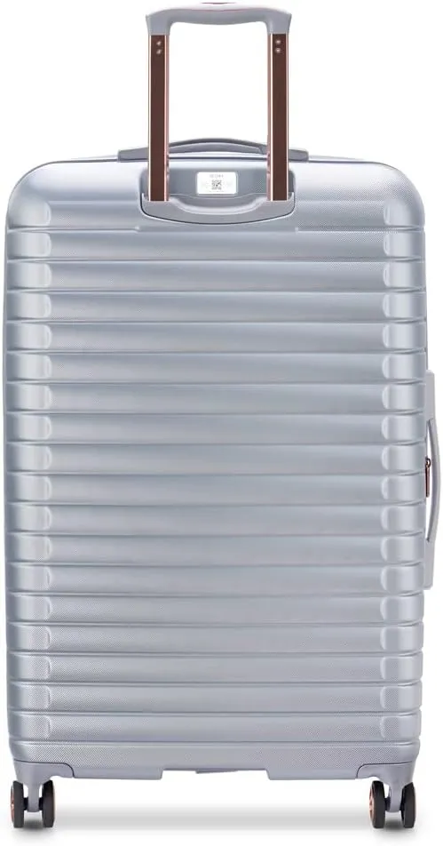 DELSEY PARIS Cruise 3.0 Hardside Expandable Luggage with Spinner Wheels, Platinum, Checked-Large 28 Inch