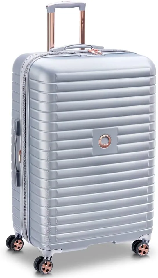 DELSEY PARIS Cruise 3.0 Hardside Expandable Luggage with Spinner Wheels, Platinum, Checked-Large 28 Inch