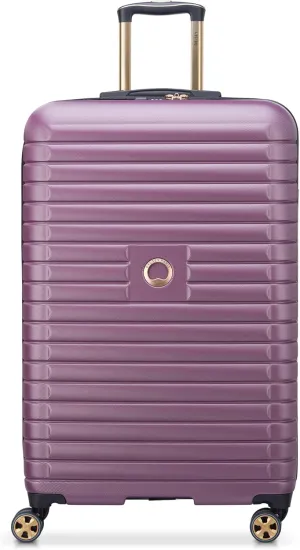 DELSEY PARIS Cruise 3.0 Hardside Expandable Luggage with Spinner Wheels, Plum, Checked-Large 28 Inch