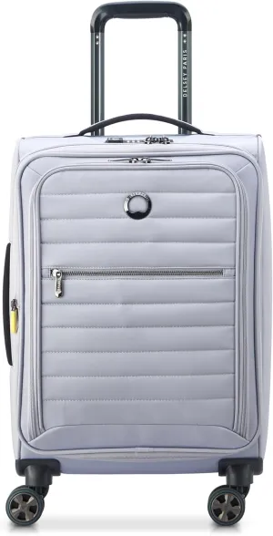 DELSEY Paris Cruise 3.0 Softside Expandable Luggage with Spinner Wheels, Platinum, Carry On 20 Inch