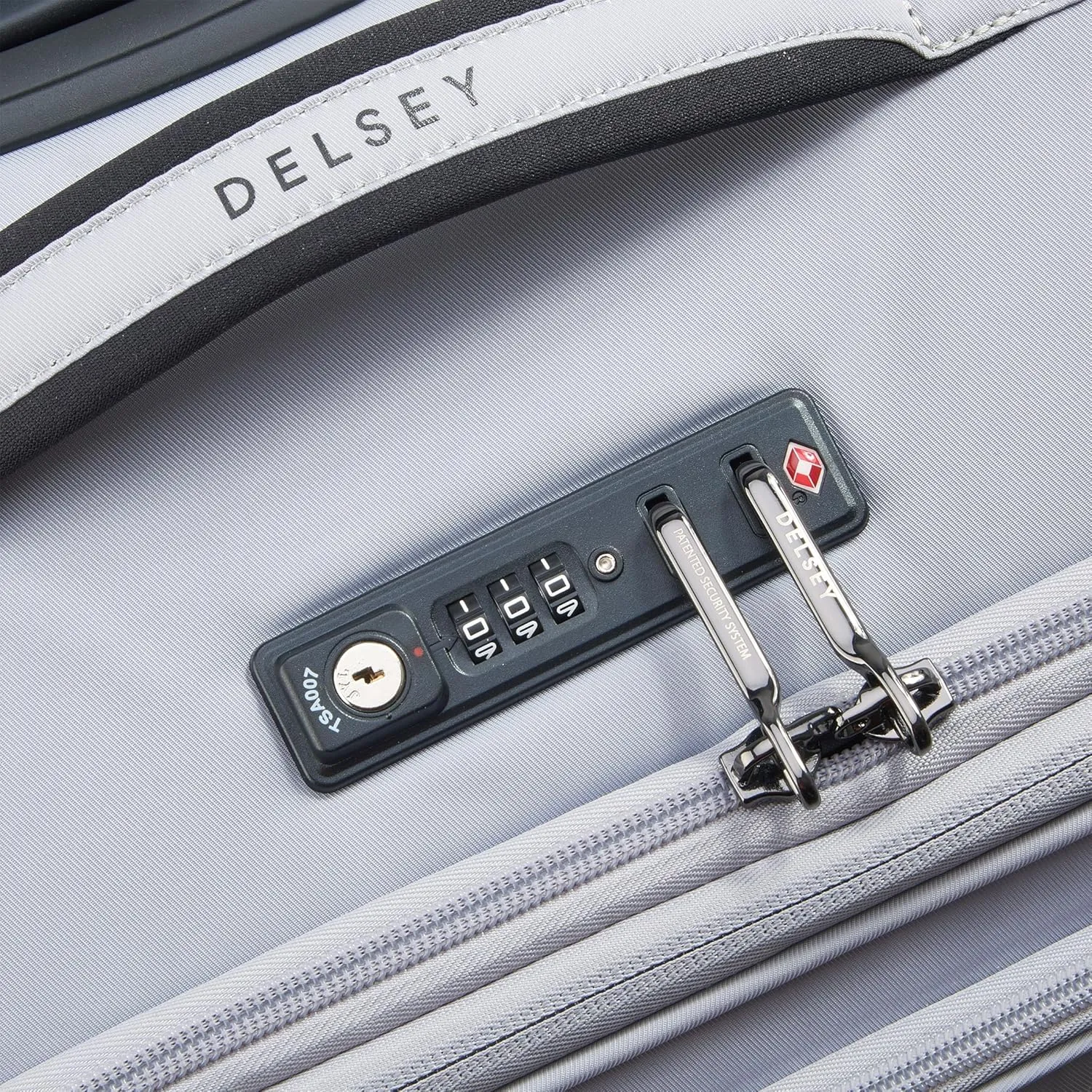 DELSEY Paris Cruise 3.0 Softside Expandable Luggage with Spinner Wheels, Platinum, Carry On 20 Inch