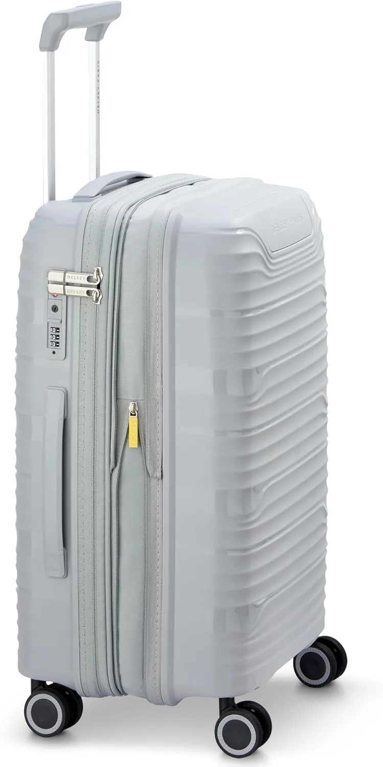 DELSEY Paris Dune Hardside Expandable Luggage with Spinner Wheels, Lunar Rock, Carry On 21 Inch