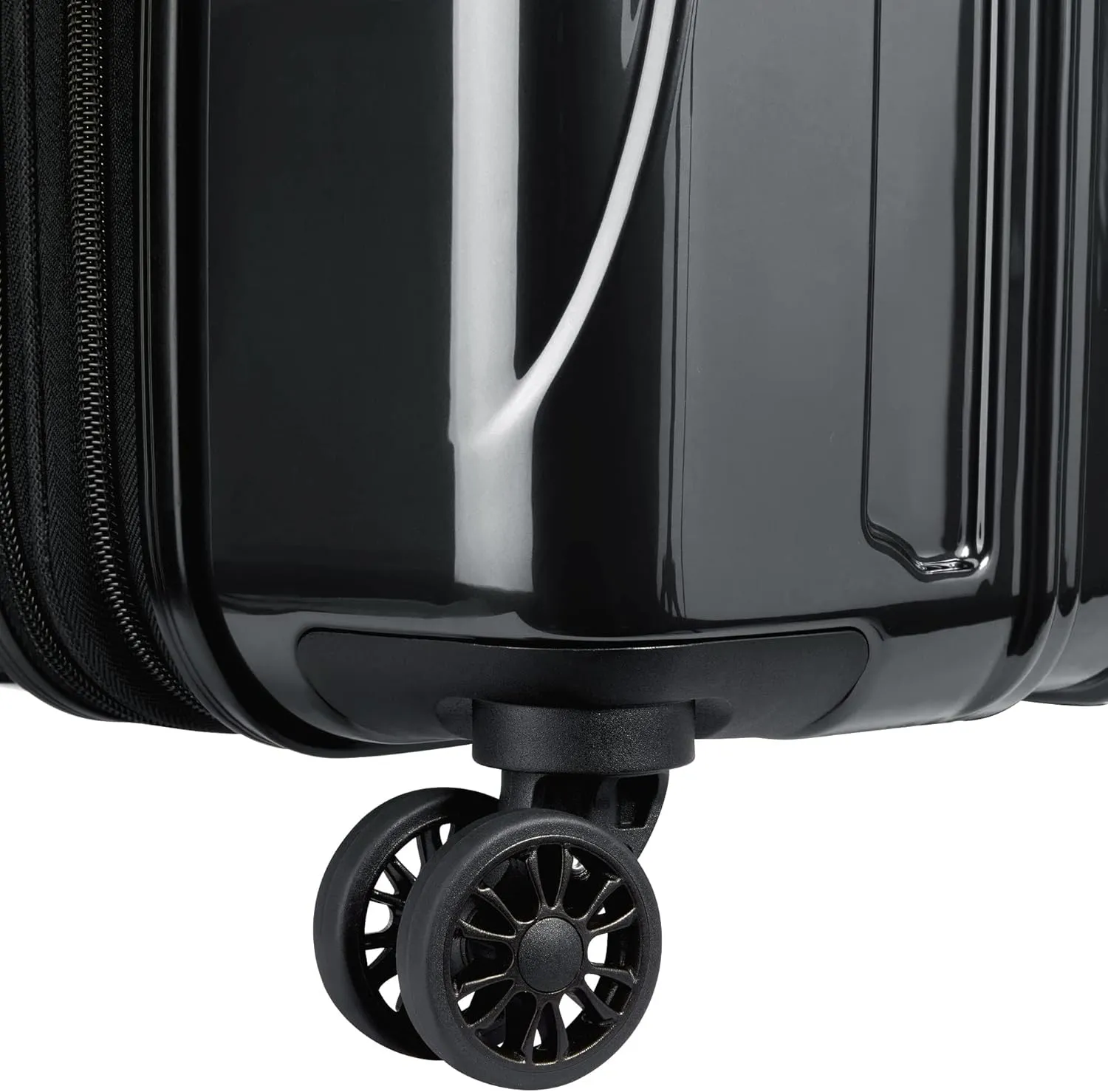 DELSEY PARIS Helium Aero Hardside Expandable Luggage with Spinner Wheels, Black, Checked-Medium 25 Inch