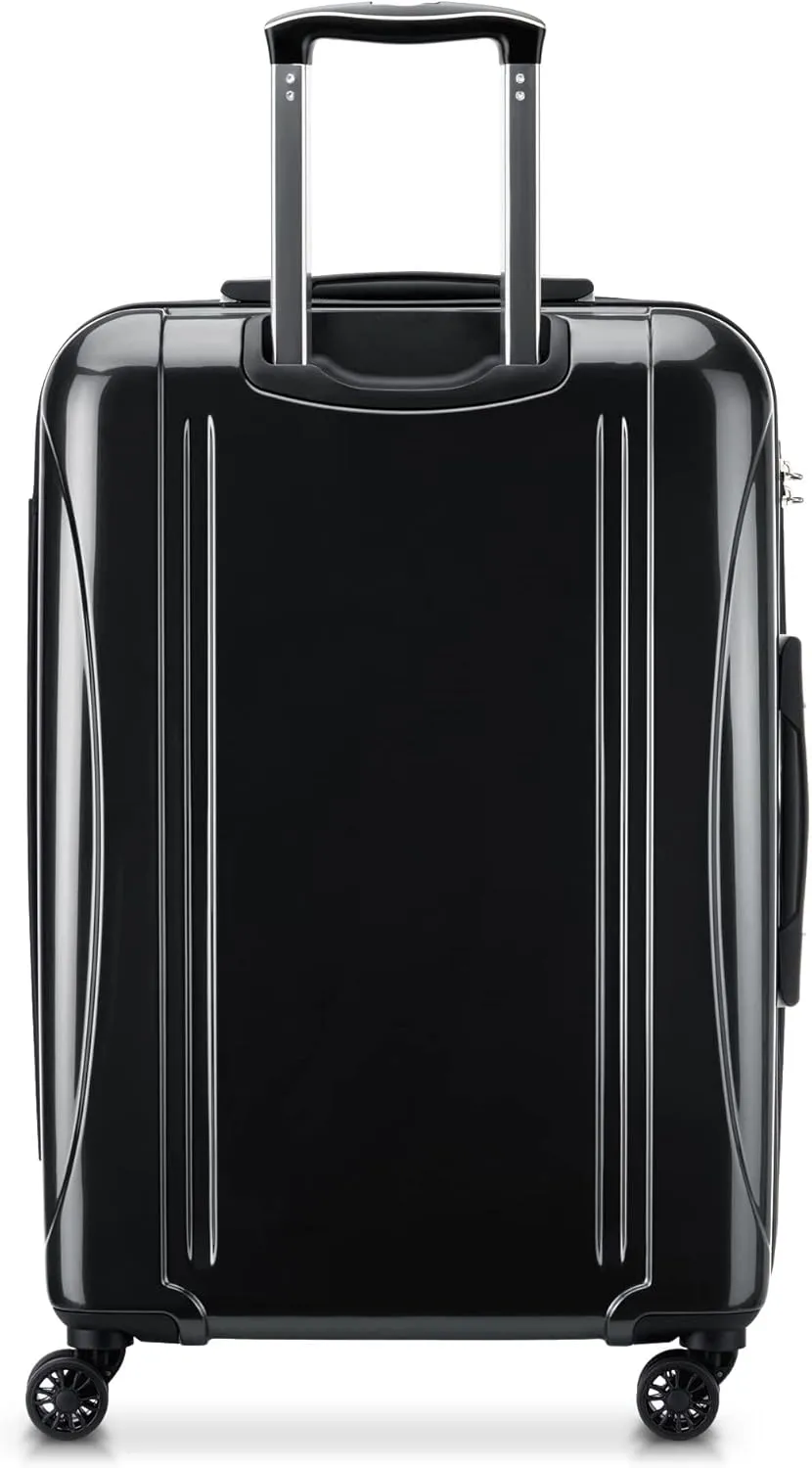 DELSEY PARIS Helium Aero Hardside Expandable Luggage with Spinner Wheels, Black, Checked-Medium 25 Inch