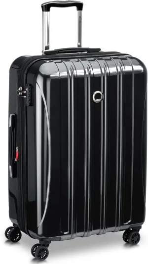 DELSEY PARIS Helium Aero Hardside Expandable Luggage with Spinner Wheels, Black, Checked-Medium 25 Inch