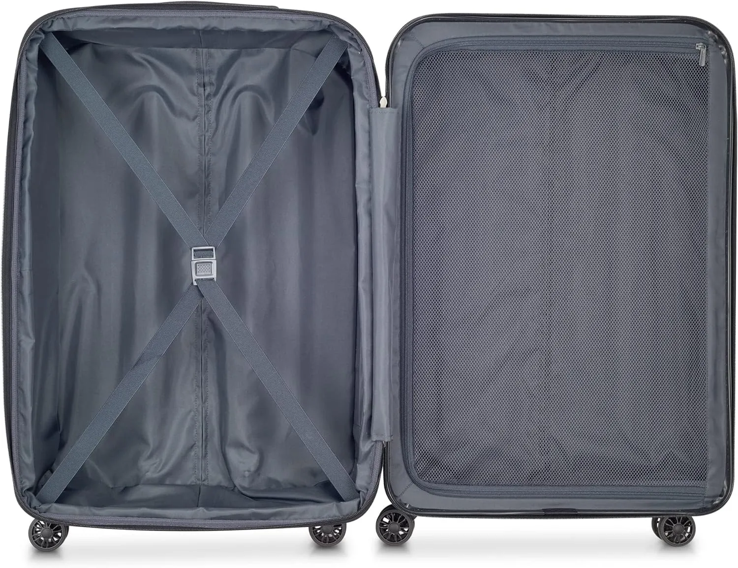 DELSEY PARIS Helium Aero Hardside Expandable Luggage with Spinner Wheels, Black, Checked-Medium 25 Inch