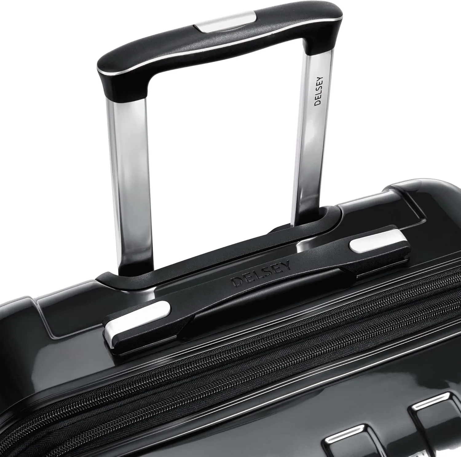 DELSEY PARIS Helium Aero Hardside Expandable Luggage with Spinner Wheels, Black, Checked-Medium 25 Inch