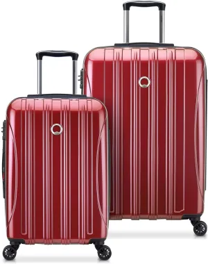 DELSEY PARIS Helium Aero Hardside Expandable Luggage with Spinner Wheels, Brick Red, 2-Piece Set (21/25)