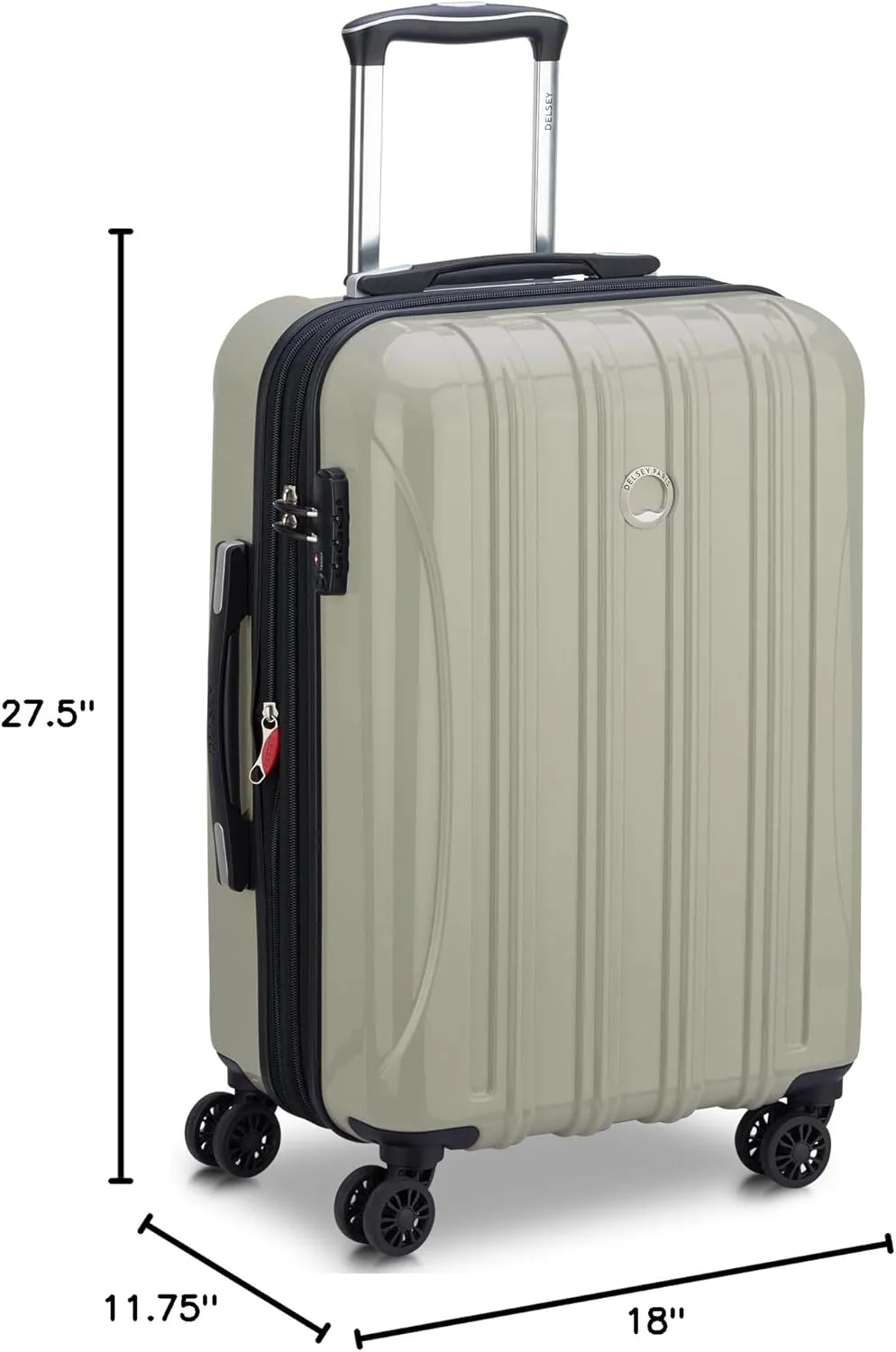 DELSEY PARIS Helium Aero Hardside Expandable Luggage with Spinner Wheels, Latte, 2-Piece Set (21/25)