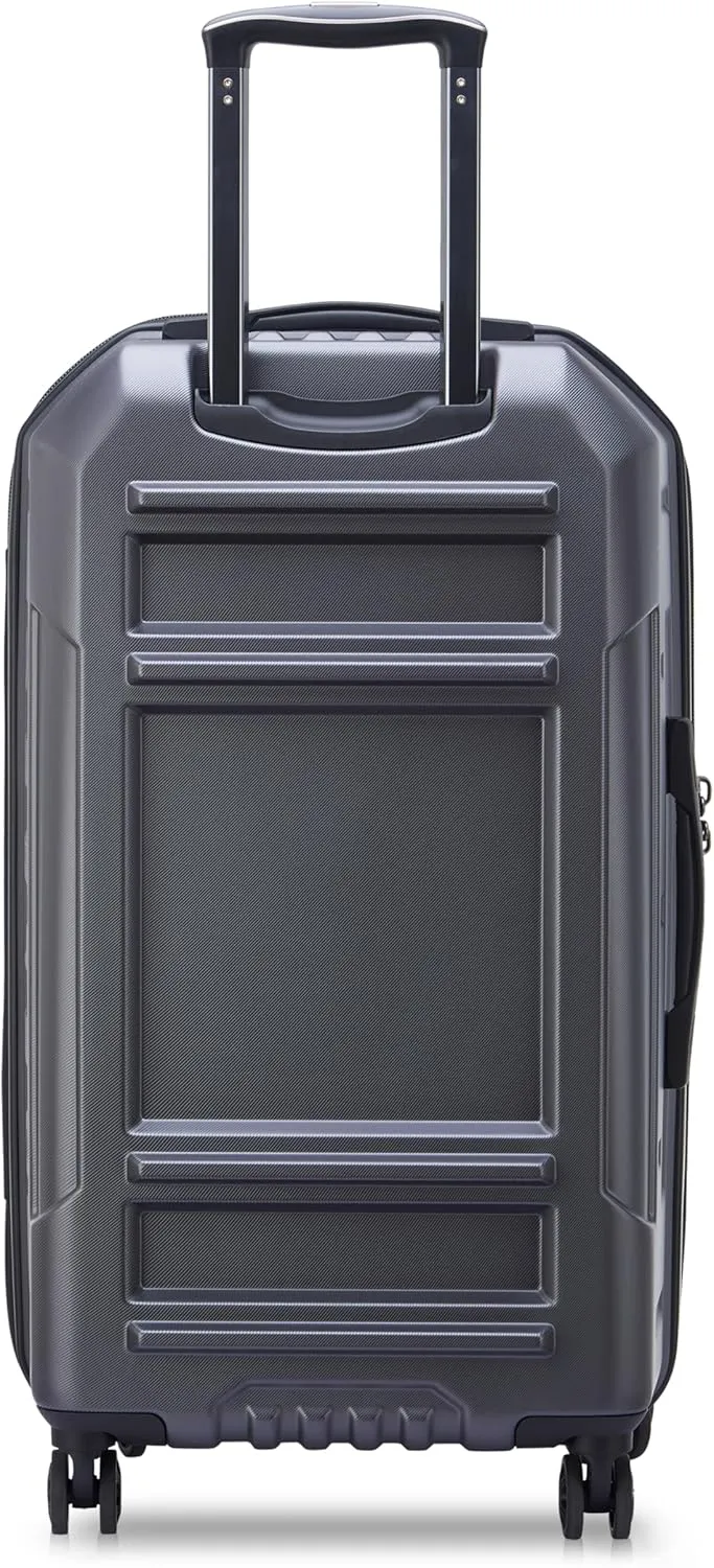 DELSEY PARIS Rempart Hardside Expandable Luggage Trunk with Spinner Wheels, Anthracite, Checked Medium 26 Inch