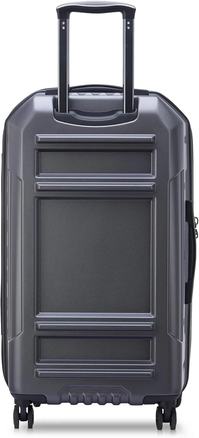 DELSEY PARIS Rempart Hardside Expandable Luggage Trunk with Spinner Wheels, Anthracite, Checked Medium 26 Inch
