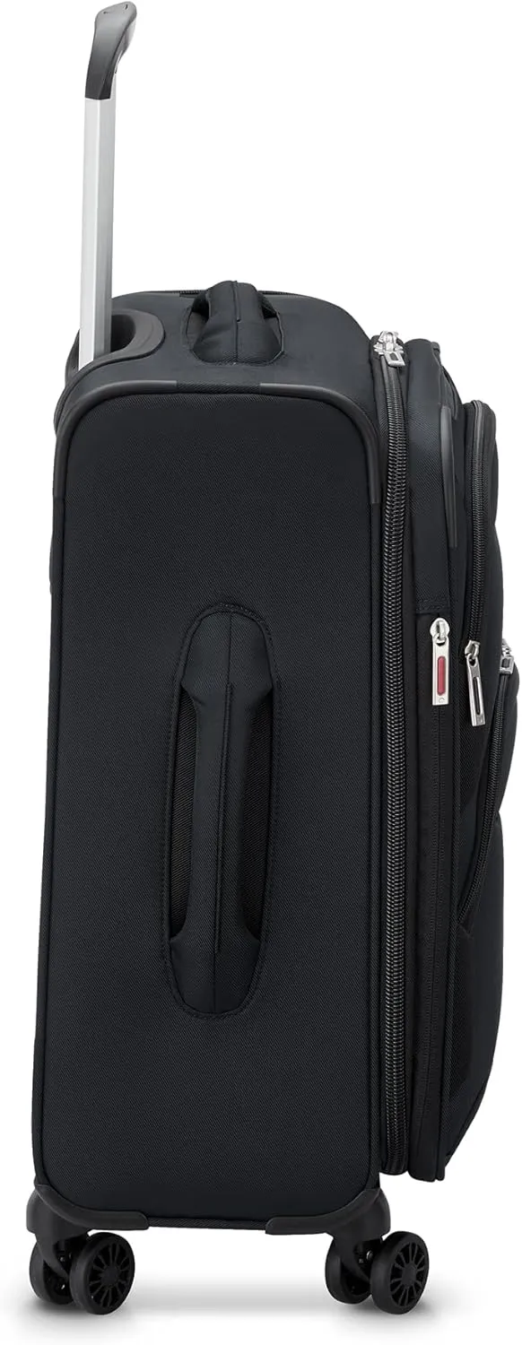 DELSEY PARIS Sky Max 2.0 Softside Expandable Luggage with Spinner Wheels, Black, 2-Piece Set (21/24)