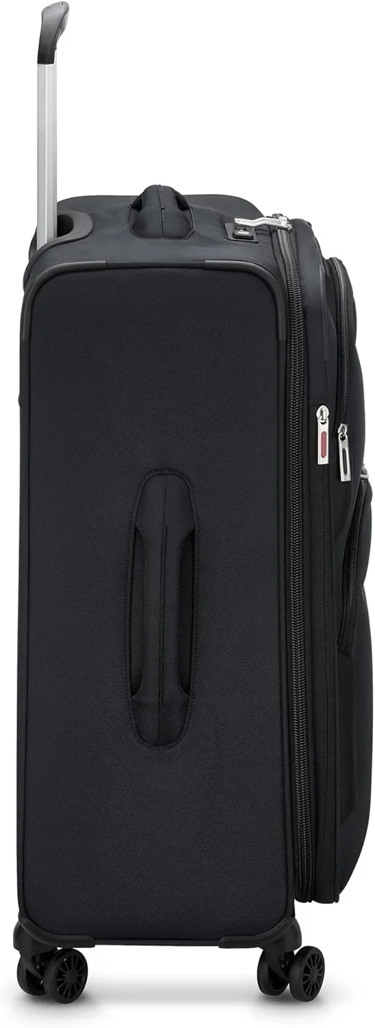 DELSEY PARIS Sky Max 2.0 Softside Expandable Luggage with Spinner Wheels, Black, 2-Piece Set (21/24)