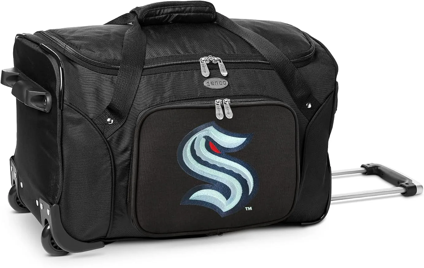 Denco 22-inch Wheeled Duffel Bag, Black, Large