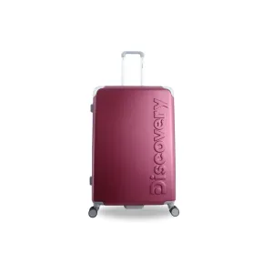 Discovery Focus ABS Hardside Checked Travel Luggage, Durable Lightweight 4 Double Wheel Expandable Trolley Bag, TSA Combination Lock, 28" Suitcase, Check-In Large Trolley - Purple.