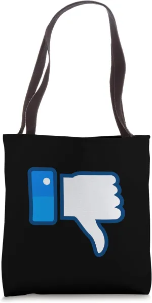 Dislike with Thumb Up Illustration Novelty Graphic Designs Tote Bag