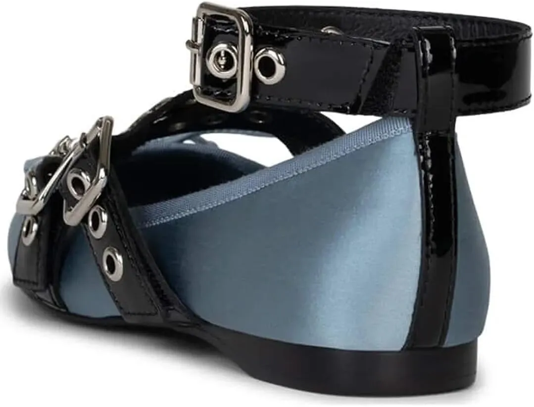 Divanne Ballet Flats for Women, Cross-Strap Ballerina Shoes Bowtie Mary Jane Flats Dress Ballet Shoes with Ankle Strap