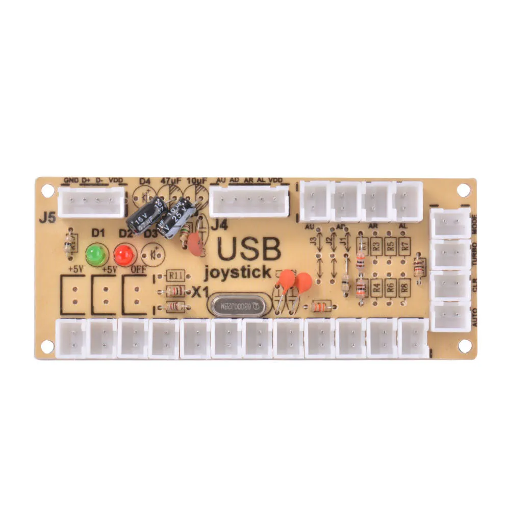 DIY Arcade Kits 2Pin Cable Buttons USB Encoder Board PC Joystick Fighting