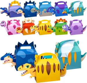 DMIGHT Dinosaur Party Favor Boxes Theme Birthday Goodie Boxes Candy Gift Bags Barnyard Candy Treat Boxes for Kids Baby Shower Birthday Party Supplies