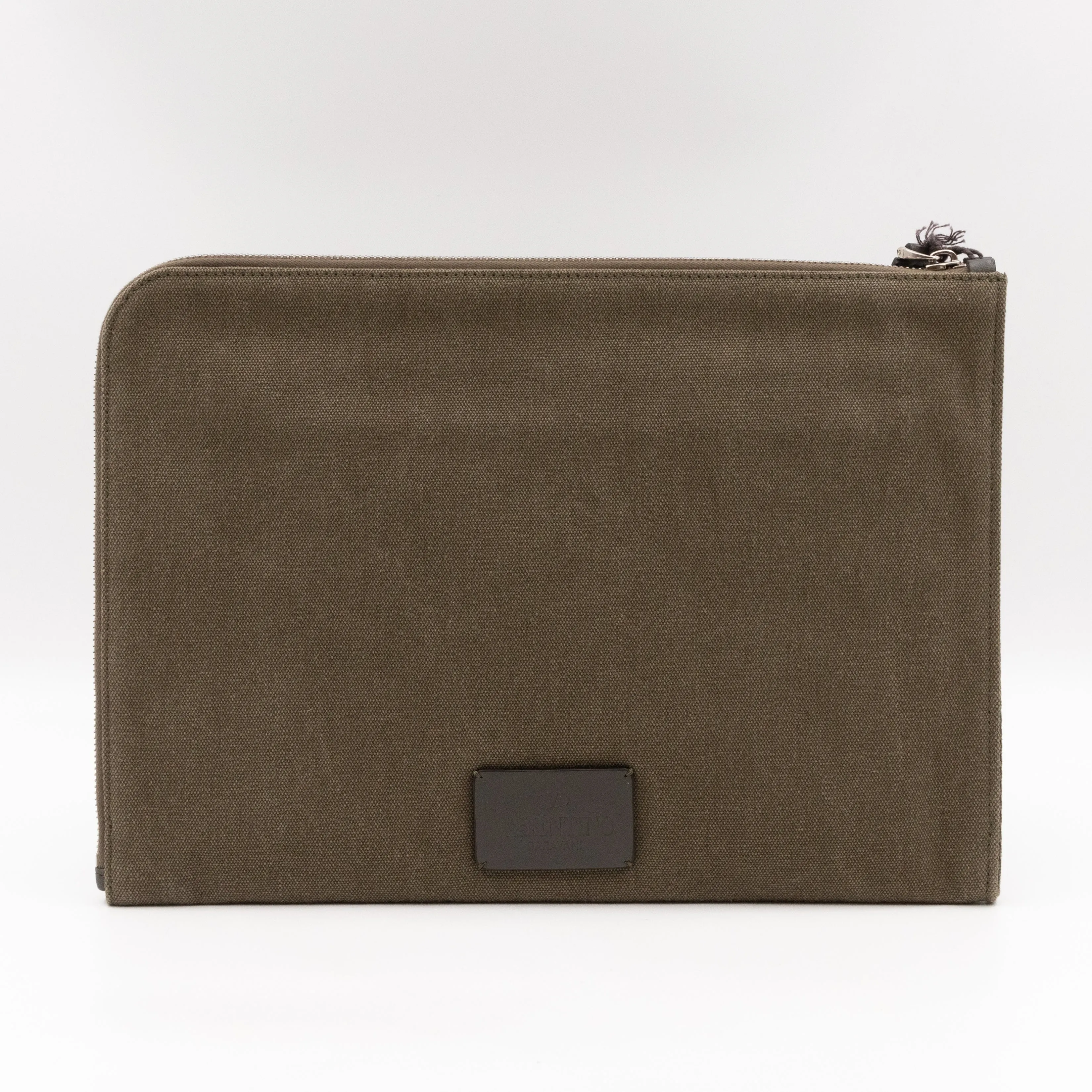 Document Holder Military Green Bordado Beads