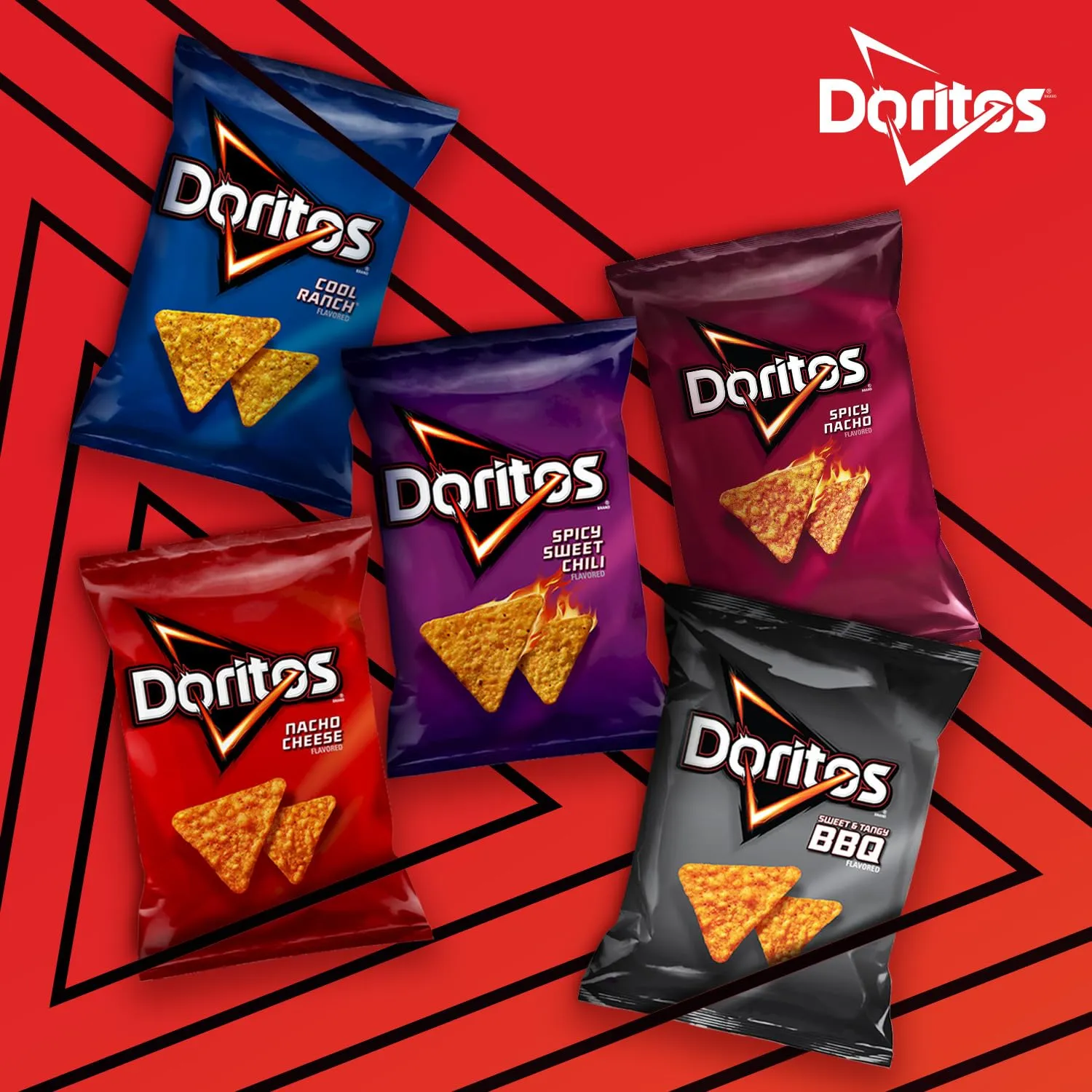 Doritos Flavored Tortilla Chips, Reduced Fat Cool Ranch, 1 Ounce (Pack of 72)