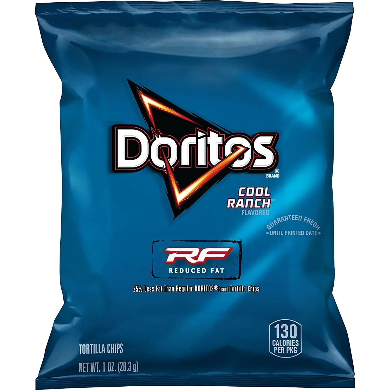 Doritos Flavored Tortilla Chips, Reduced Fat Cool Ranch, 1 Ounce (Pack of 72)