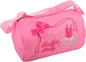 Dressy Daisy Girls' Embroideries Waterproof Barrel Ballet Dance Bag Hand Bag Shoulder Bag Duffle Bag Pink