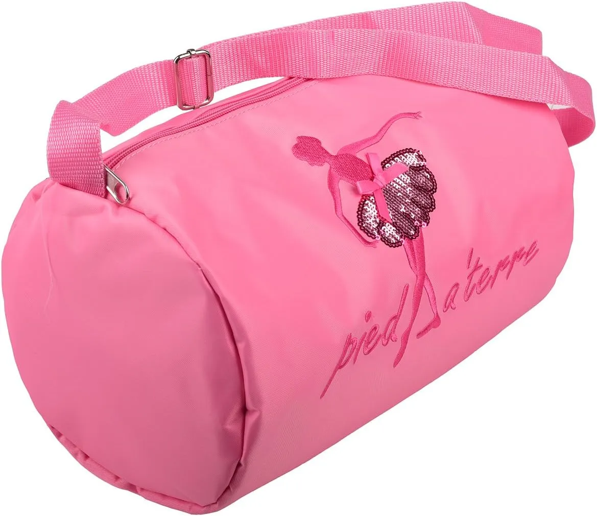 Dressy Daisy Girls' Sequins Embroideries Ballerina Waterproof Ballet Dance Bag Hand Shoulder Bag Duffle Bag Pink