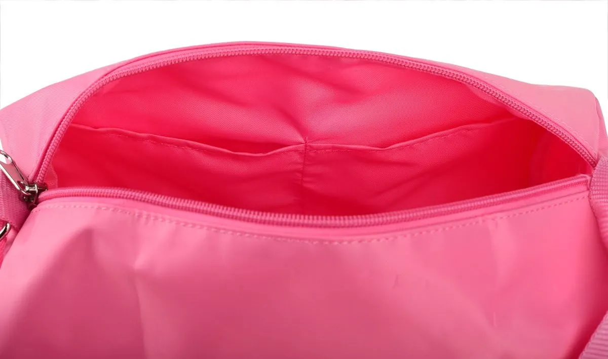 Dressy Daisy Girls' Sequins Embroideries Ballerina Waterproof Ballet Dance Bag Hand Shoulder Bag Duffle Bag Pink