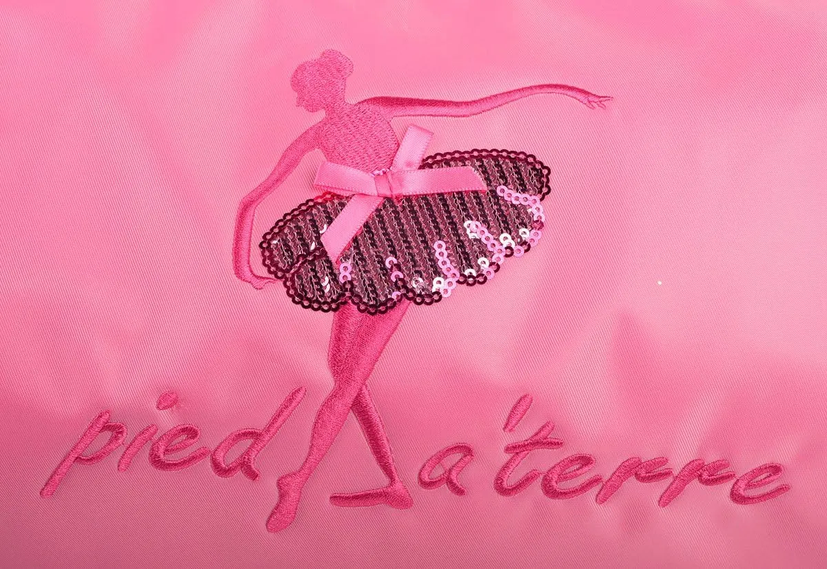 Dressy Daisy Girls' Sequins Embroideries Ballerina Waterproof Ballet Dance Bag Hand Shoulder Bag Duffle Bag Pink