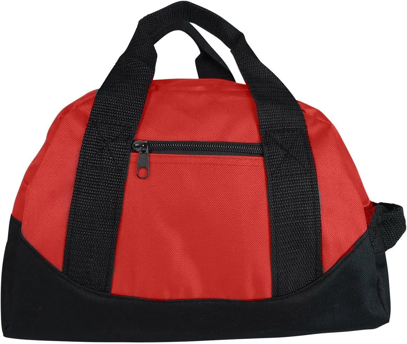 Duffle Bag, Gym, Travel Bag Two Tone (Red - small (12" x 8" x 8"))
