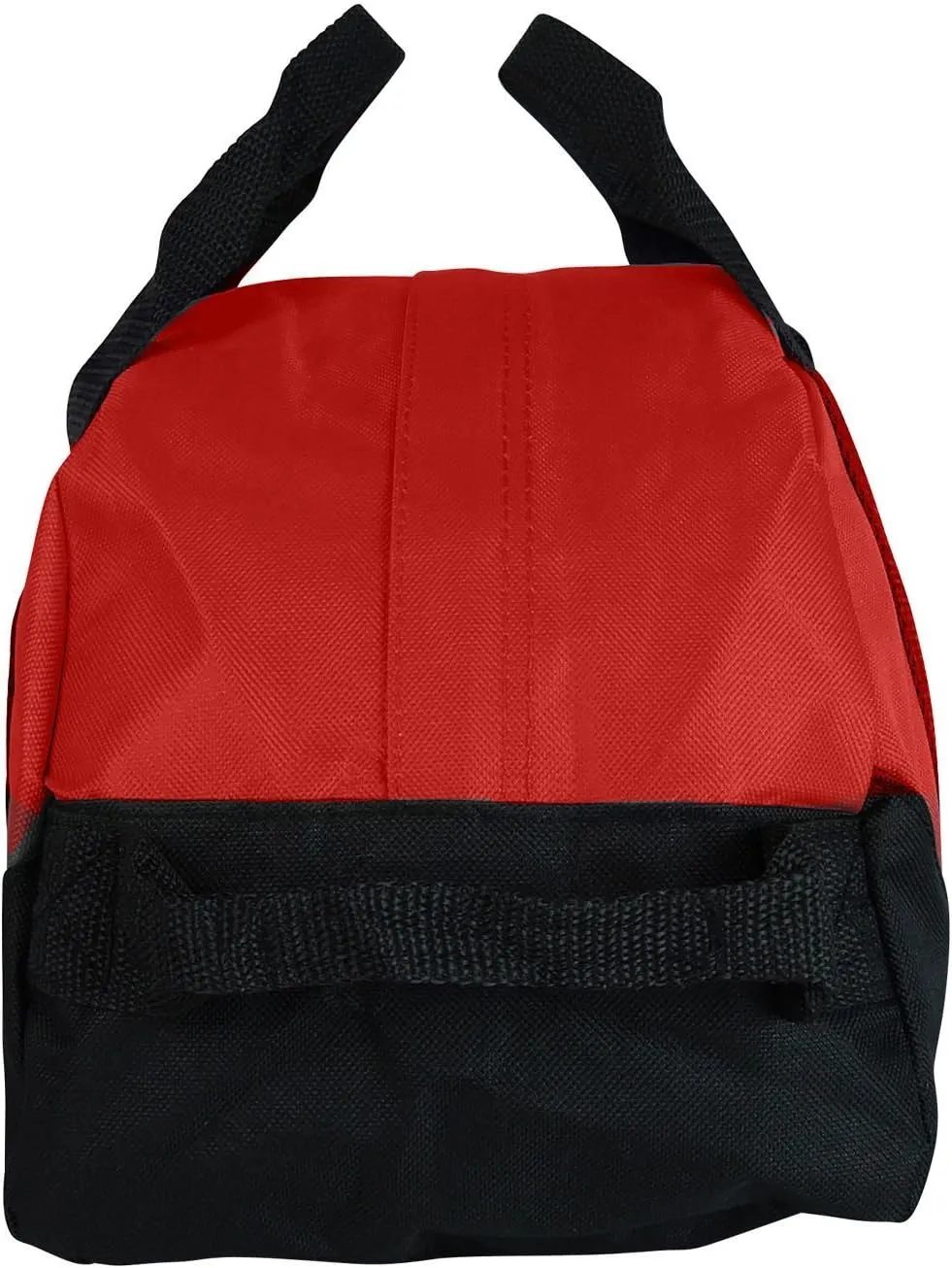 Duffle Bag, Gym, Travel Bag Two Tone (Red - small (12" x 8" x 8"))