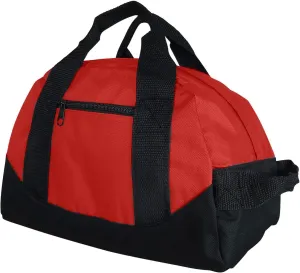 Duffle Bag, Gym, Travel Bag Two Tone (Red - small (12" x 8" x 8"))