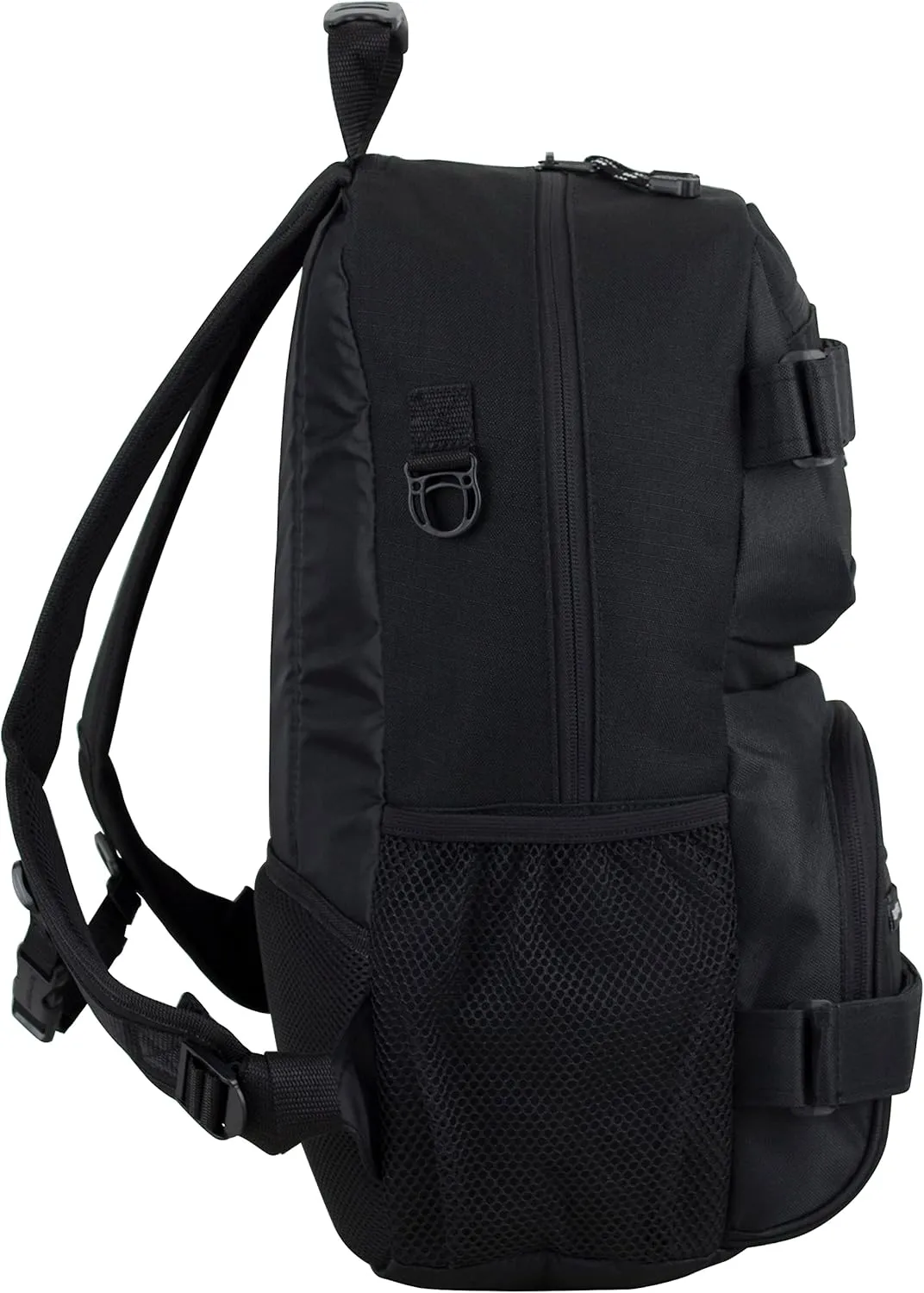 Eastsport Travel Skateboard Backpack Double Strap Laptop Bag Multi-Sport Design for Men and Women, Black
