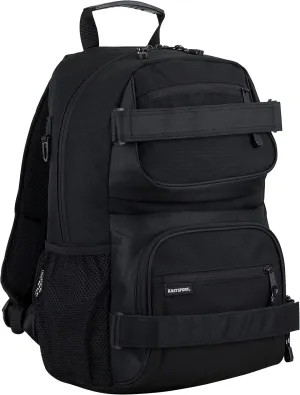 Eastsport Travel Skateboard Backpack Double Strap Laptop Bag Multi-Sport Design for Men and Women, Black