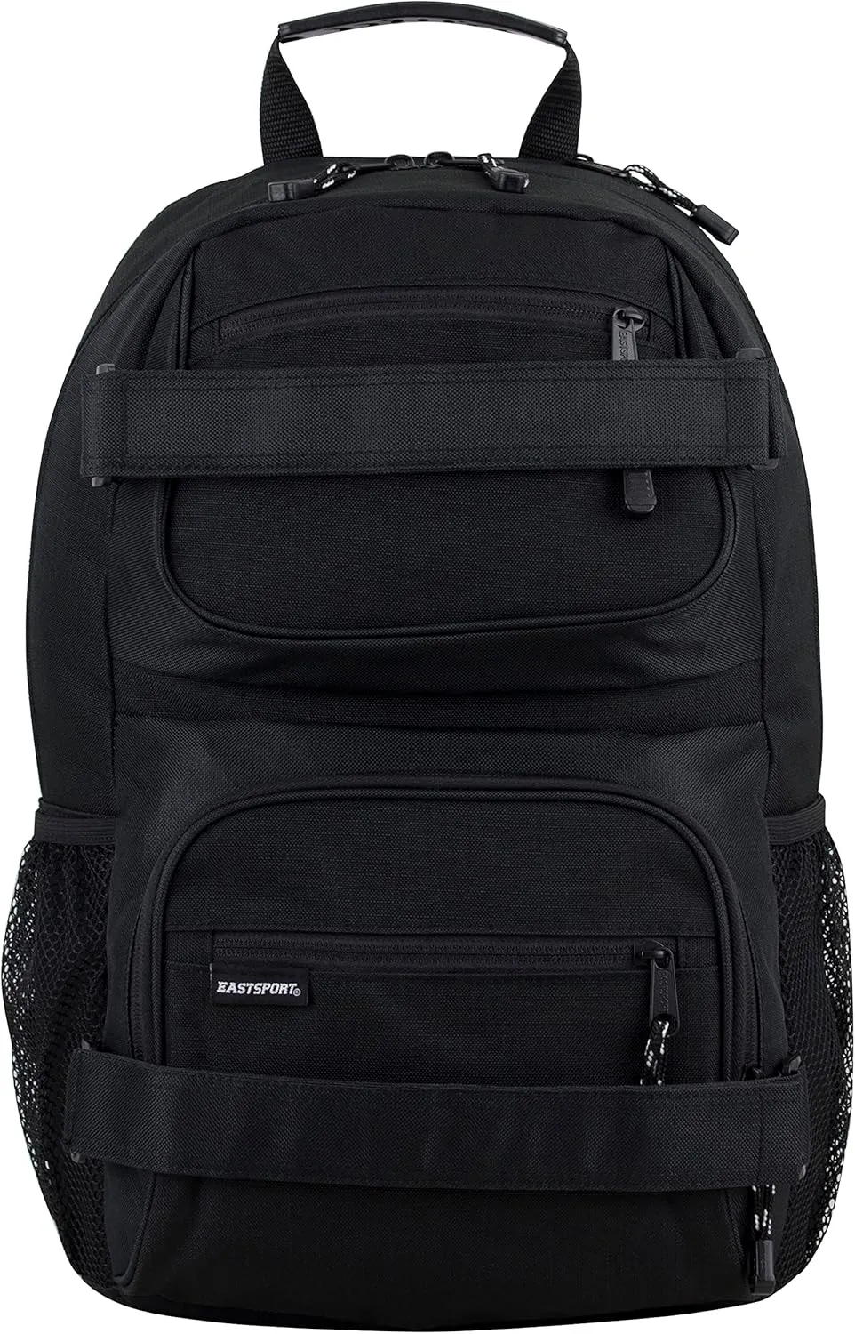 Eastsport Travel Skateboard Backpack Double Strap Laptop Bag Multi-Sport Design for Men and Women, Black