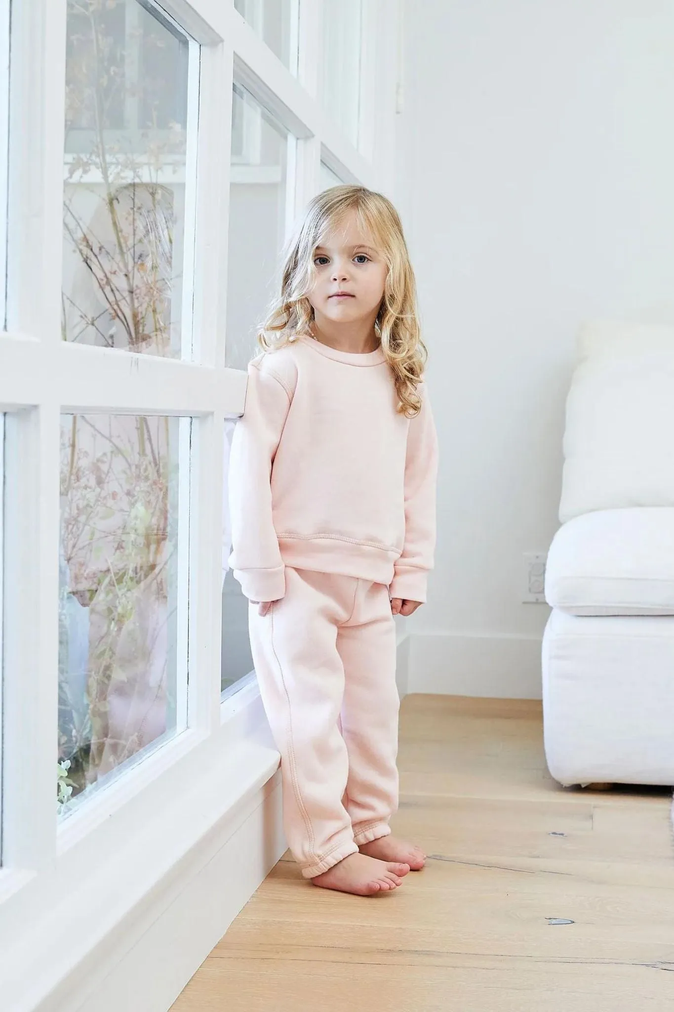 Eco-Fleece Ballet Pink Loungewear Set (Baby Girl)